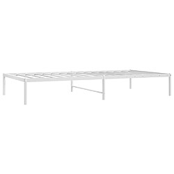 Acheter Maison Chic Lit Moderne Chambre - Cadre/structure de lit pour adulte métal blanc 100x200 cm -MN96934