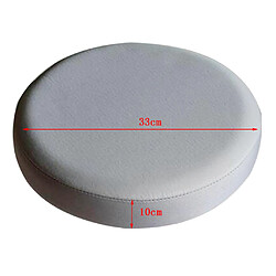 surface lisse tabouret de bar couverture ronde siège de chaise de manchon salon grey_33x10cm