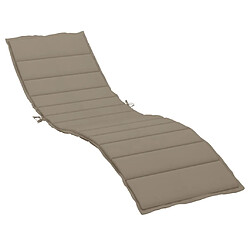 vidaXL Coussin de chaise longue taupe 200x50x3 cm tissu oxford