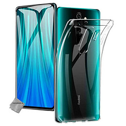 Htdmobiles Coque silicone gel fine pour Xiaomi Redmi Note 8 Pro + film ecran - TPU TRANSPARENT