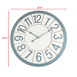 Avis Mobili Rebecca Horloge Grande Murale En Mdf Métal, Blanc Gris, Design Moderne, Pour Cuisine 50 Cm