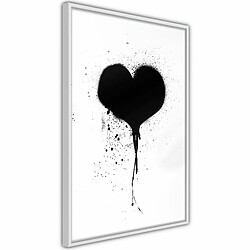 Paris Prix Affiche Murale Encadrée Graffiti Heart 20 x 30 cm Blanc