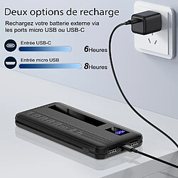 Acheter SANAG Batterie Externe, 15W Power Bank, Baterie Externe Capacité 10000Mah, Slim Et Portable, Avec 1 Port Usb C Et 2 Ports Usb A Et Écran Led Pour Iphone Samsung Smartphones Smartwatch Noir Mystérieux