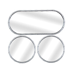 Ensemble de miroirs Romimex Argenté PVC (3 Pièces)