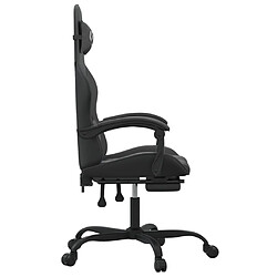 Avis vidaXL Chaise de jeu avec repose-pied Noir Similicuir