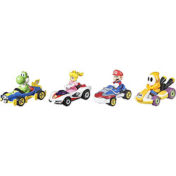 Hot Wheels coffret 4 mini-véhicules Yoshi, Peach, Mario et Maskass échelle 1:64