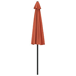 Acheter vidaXL Parasol de balcon et mât en aluminium Terre cuite 270x144x222cm