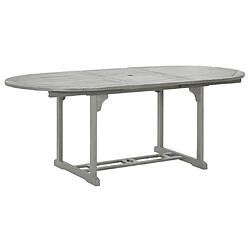 Maison Chic Table de jardin | Table d'extérieur Gris 200x100x75 cm Bois d'acacia massif -GKD69204