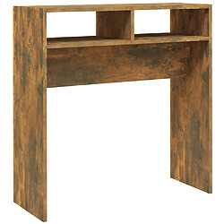 vidaXL Table console Chêne fumé 78x30x80 cm Bois d'ingénierie