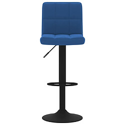 Avis vidaXL Tabourets de bar lot de 2 bleu velours