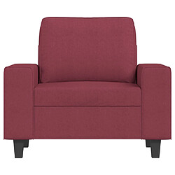 Avis vidaXL Fauteuil avec repose-pied Rouge bordeaux 60 cm Tissu