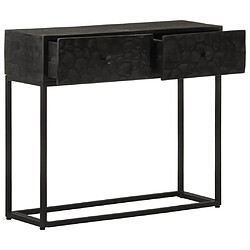 Maison Chic Table console | Meuble d'entrée | Table d'appoint noir 90x30x76 cm bois massif de manguier et fer -GKD83593