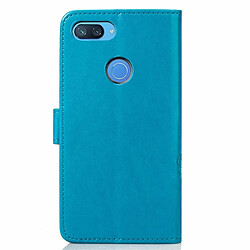 Avis Wewoo Housse Coque Étui en cuir motif de fleurs pressées Lucky Clover pour Xiaomi Mi 8 Lite, avec support et emplacements pour cartes, ainsi que portefeuille dragonne (bleu)