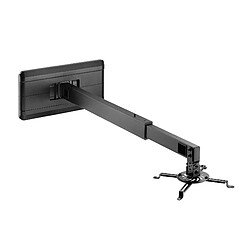 Kimex Support mural vidéoprojecteur, Longueur réglable 92-151cm, Noir