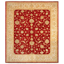 Vidal Tapis de laine 292x255 rouge Kaizar