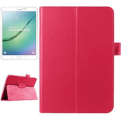 Wewoo Housse Étui Magenta pour Samsung Galaxy Tab S2 8.0 / T715 Litchi Texture Horizontal Flip couleur solide Smart Case en cuir avec deux pliage titulaire & Fonction Sleep / Wake-up