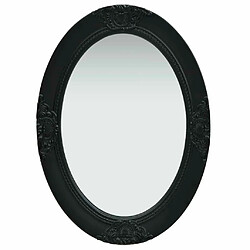 Maison Chic Miroir mural style baroque | Miroir Décoration pour Maison Salle de Bain 50x70 cm noir -GKD10261