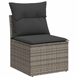 Avis vidaXL Salon de jardin 2 pcs avec coussins gris résine tressée acacia