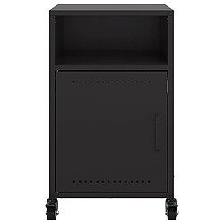 Acheter vidaXL Tables de chevet 2 pcs noir 36x39x59 cm acier