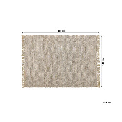 Beliani Tapis beige à carreaux 140 x 200 cm ZERDALI