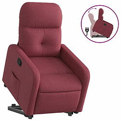 Maison Chic Fauteuil Relax pour salon, Fauteuil inclinable rouge bordeaux tissu -GKD14183