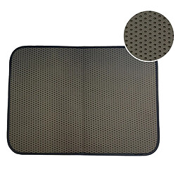 Acheter imperméable à l'eau double-couche pour chat litière bac mat mat kitty tapis d'alimentation noir