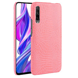 Wewoo Coque PC + PU antichoc en texture de crocodile pour Huawei Honor 9X / 9X Pro rose