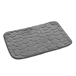 Avis Douceur D'Interieur Tapis de bain à mémoire de forme Galet - 50 x 80 cm - Gris anthracite