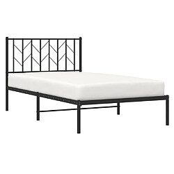 Avis Maison Chic Cadre/structure de lit métal et tête de lit pour adulte - Lit Moderne Chambre noir 100x190 cm -MN73424