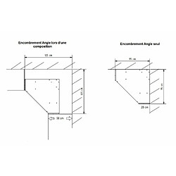 Avis Inside 75 Armoire dressing d'angle COOPER 2 portes miroirs 95*95 chêne