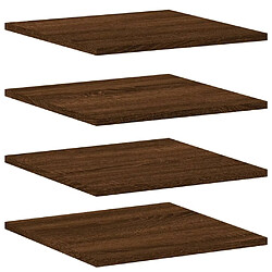 vidaXL Étagères murales 4 pcs chêne marron 40x40x1,5cm bois ingénierie