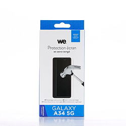 WE Verre trempé SAMSUNG GALAXY A34 5G: Protection écran - anti-rayures - anti-bulles d'air - ultra-résistant - dureté 9H Glass