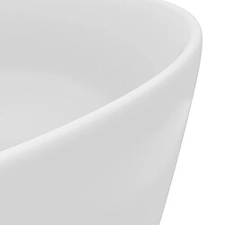 Acheter vidaXL Lavabo rond de luxe Blanc mat 40x15 cm Céramique