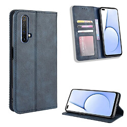 Etui en PU style vintage bleu pour votre Realme X50 5G