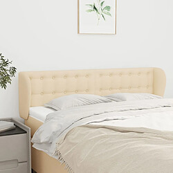 Maison Chic Tête de lit scandinave avec oreilles,meuble de chambre Crème 147x23x78/88 cm Tissu -MN10855