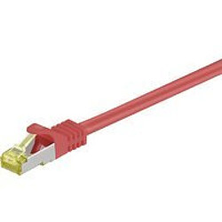 Avis Disney RJ45 patch cord S/FTP (PiMF), w. CAT 7 raw cable 0.25m Red 4x2xAWG 26, CU