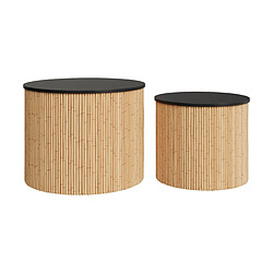 Rendez Vous Deco Tables basses Owan noires (lot de 2)