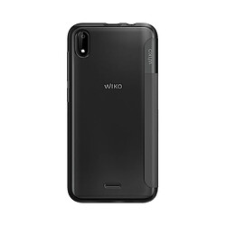 Wiko Étui Folio pour Wiko Y50 Modèle Easy avec Fenêtre Translucide Noir transparent