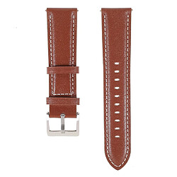 Bracelet en cuir véritable 22mm, libération rapide, sangle à coutures réglables, marron pour votre Samsung Gear S3 Classic/Gear S3 Frontier/Galaxy Watch 46mm