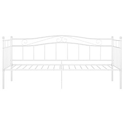 Avis vidaXL Cadre de canapé-lit sans matelas blanc métal 90x200 cm