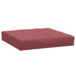 vidaXL Coussin de palette rouge bordeaux mélangé 60x60x10 cm tissu