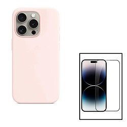 PHONECARE Coque Silicone Liquide pour Apple iPhone 15 Pro Max - Rose