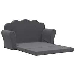 Acheter Maison Chic Canapé-lit convertible 2 places, Clic-Clac pour enfants anthracite peluche douce -GKD62592