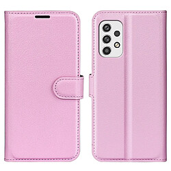 Etui en PU texture litchi rose pour Samsung Galaxy A23 5G