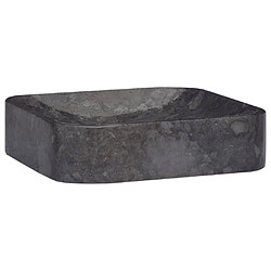 vidaXL Lavabo Noir 40x40x10 cm Marbre