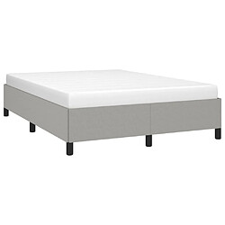 Avis Maison Chic Lit adulte - Lit simple Cadre de lit,Structure du lit Contemporain Gris clair 140x190 cm Tissu -MN18179