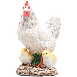 Farmwood Animals Poule avec poussins en résine 15 x 11 x 20 cm blanc. Poule avec poussins en résine 15 x 11 x 20 cm blanc