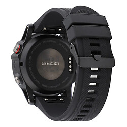 Avis Bracelet en silicone 22mm souple avec boucle noire noir pour votre Garmin Fenix 5/5 Plus