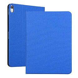 Wewoo Coque Souple Etui en cuir massif horizontal pour iPad Pro 11 pouces avec support et fonction Veille / Réveil Bleu