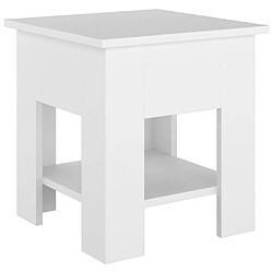 Maison Chic Table basse,Table Console Table d'appoint, Table pour salon Blanc 40x40x42 cm Bois d'ingénierie -MN87273